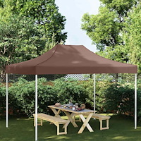 vidaXL Tak till partytält 4x3 m brun 270 g/m²