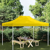 vidaXL Tak till partytält 4x3 m gul 270 g/m²