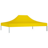 vidaXL Tak till partytält 4x3 m gul 270 g/m²