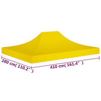 vidaXL Tak till partytält 4x3 m gul 270 g/m²