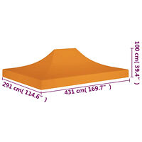 vidaXL Tak till partytält 4,5x3 m orange 270 g/m²