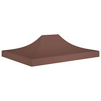 vidaXL Tak till partytält 4,5x3 m brun 270 g/m²