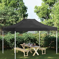 vidaXL Tak till partytält 4,5x3 m svart 270 g/m²