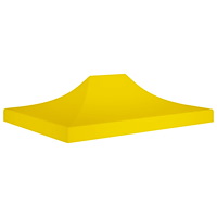 vidaXL Tak till partytält 4,5x3 m gul 270 g/m²