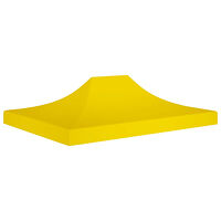 vidaXL Tak till partytält 4,5x3 m gul 270 g/m²
