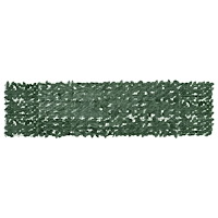 vidaXL Balkongskärm mörkgröna blad 300x75 cm