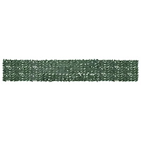 vidaXL Balkongskärm mörkgröna blad 500x75 cm