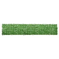 vidaXL Balkongskärm gröna blad 400x75 cm