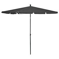 vidaXL Parasoll med stång 210x140 cm antracit