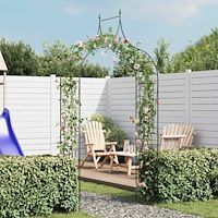 vidaXL Pergola för klätterväxter mörkgrön