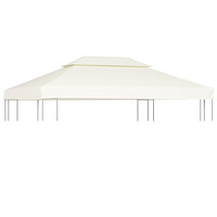 vidaXL Paviljongtak 310 g/m² 3 x 4 m gräddvit