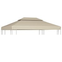 vidaXL Paviljongtak 310 g/m² 3 x 4 m beige