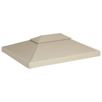 vidaXL Paviljongtak 310 g/m² 3 x 4 m beige