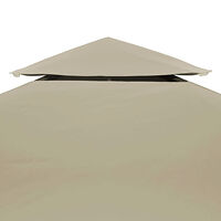 vidaXL Paviljongtak 310 g/m² 3 x 4 m beige