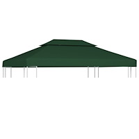 vidaXL Paviljongtak 310 g/m² 3 x 4 m grön