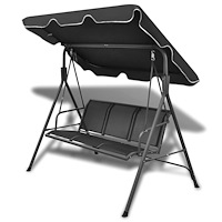 vidaXL Hammock med tak svart