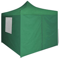 vidaXL Hopfällbart tält 3 x 3 m 4 väggar grön