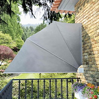 vidaXL Sidomarkis för balkong grå 160x240 cm