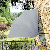 vidaXL Sidomarkis för balkong grå 140x140 cm