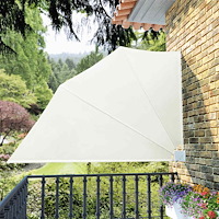 vidaXL Sidomarkis för balkong gräddvit 160x240 cm