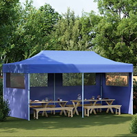 vidaXL Pop-up partytält hopfällbart 3 x 6 m blå