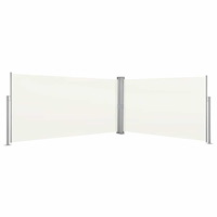 vidaXL Infällbar skärm 160x600 cm gräddvit