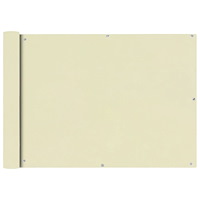 vidaXL Balkongskärm oxfordtyg 75 x 400 cm gräddvit