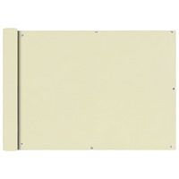 vidaXL Balkongskärm oxfordtyg 75 x 600 cm gräddvit