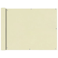 vidaXL Balkongskärm oxfordtyg 90 x 400 cm gräddvit