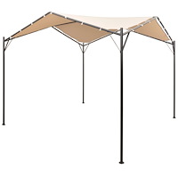 vidaXL Paviljong 4x4 m stål beige