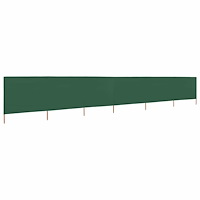 vidaXL Vindskydd 6 paneler tyg 800x80 cm grön