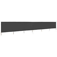 vidaXL Vindskydd 6 paneler tyg 800x80 cm grå