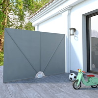 vidaXL Sidomarkis för terrass grå 240x160 cm