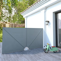 vidaXL Sidomarkis för terrass grå 300x150 cm