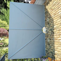 vidaXL Sidomarkis för terrass grå 300x200 cm