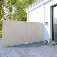 vidaXL Sidomarkis för terrass gräddvit 400x200 cm