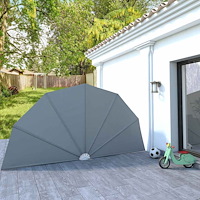 vidaXL Sidomarkis för terrass grå 200 cm