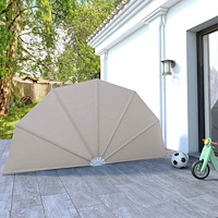 vidaXL Sidomarkis för terrass gräddvit 160 cm
