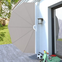 vidaXL Sidomarkis för terrass gräddvit 160 cm