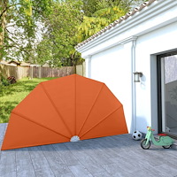 vidaXL Sidomarkis för terrass terrakotta 200 cm