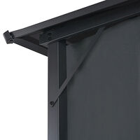 vidaXL Paviljong med draperi aluminium 3x3 m svart