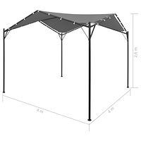 vidaXL Paviljong 4x4 m antracit
