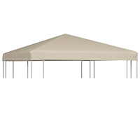 vidaXL Paviljongtak 310 g/m² 3x3 m beige