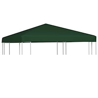 vidaXL Paviljongtak 310 g/m² 3x3 m grön