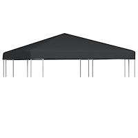 vidaXL Paviljongtak 310 g/m² 3x3 m grå