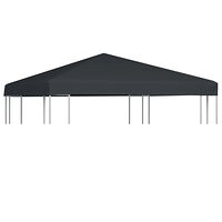 vidaXL Paviljongtak 310 g/m² 3x3 m grå