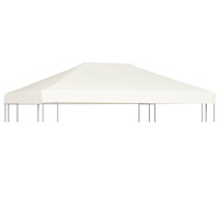 vidaXL Paviljongtak 310 g/m² 4x3 m gräddvit