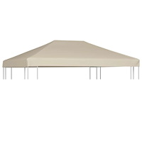 vidaXL Paviljongtak 310 g/m² 4x3 m beige