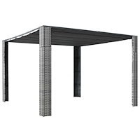vidaXL Paviljong med tak konstrotting 300x300x220 cm grå och antracit