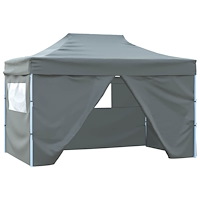 vidaXL Pop-Up hopfällbart partytält med 4 sidoväggar 3x4,5 m antracit